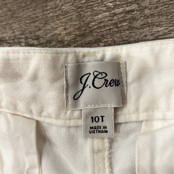 J.Crew Women's Garment Dyed Foundry Pant Off White Size 10T - Picture 7 of 12